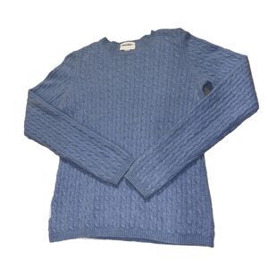 Charter Club Women’s Small 100% Cashmere Pullover Sweater Cable Knit Blue